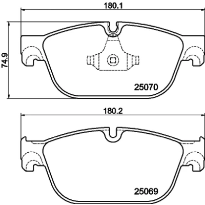 Bilde av HELLA 8DB 355 021 141 Bremseklosser klargjort for slitasjeindikator PEUGEOT: 508 I SW, 308 Hatchback, RCZ Coupé, CITROËN: C5 III Stasjonsvogn