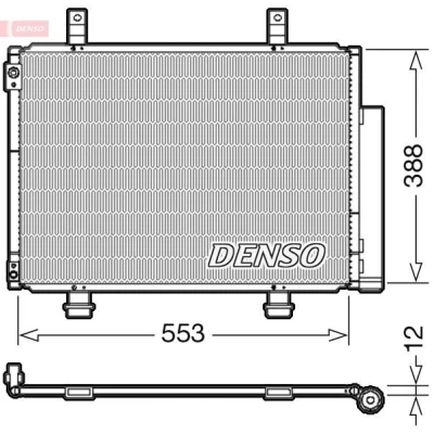 Bilde av DENSO DCN47007 Kondensator med tørker R134a SUZUKI: SWIFT 4