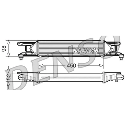 Bilde av DENSO DIT01001 Ladeluftkjøler Aluminium 450x99x52