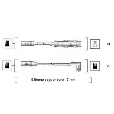 Bilde av MAGNETI MARELLI 941055050530 Pluggledninger AUDI: A4 B5 Sedan
