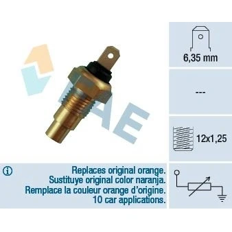 Bilde av Kjølevæsketemperatursensor, ford maverick, nissan terrano ii, 1953639, 25080 9F900, G9800, 4422A056, 55135621AB, 55135621AC, 68268