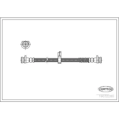 Bilde av CORTECO 19032280 Bremseslange bakaksel 270 M10X1 LAND ROVER: Freelander I SUV