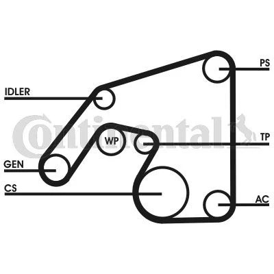 Bilde av CONTITECH CT1138 Registerreim 153 25 PEUGEOT: 807, 307 Hatchback, 206 CITROËN: Xsara Stasjonsvogn