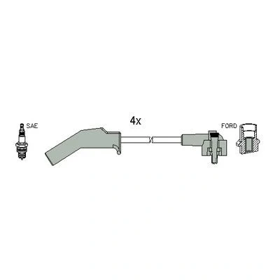 Bilde av HITACHI 134271 Pluggledninger FORD: FIESTA 4