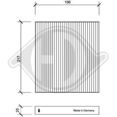 Bilde av DIEDERICHS DCI1084 Kupéfilter Karbonfilter 196 217 25 Climate MAZDA: 6 Stasjonsvogn, Sedan