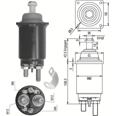 Bilde av Magnetbryter, starter MAGNETI MARELLI 940113050313