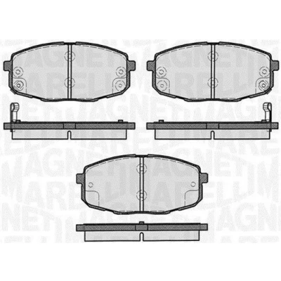 Bilde av MAGNETI MARELLI 363916060281 Bremseklosser med akustisk slitasjevarsel KIA: SOUL 2, cee‘d II Sportswagon, I Stasjonsvogn