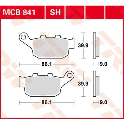 Bilde av TRW Sinter Street MCB841SH Bremseklosser