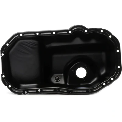 Bilde av METZGER 7990017 Bunnpanne med oljeplugg hull for oljenivåmåler, uten oljekartetning stålplate AUDI: A1 Hatchback, A3 Sportback, SKODA: Fabia 2