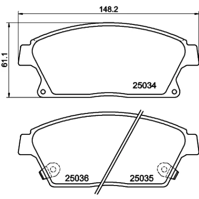 Bilde av HELLA 8DB 355 015 241 Bremseklosser med akustisk slitasjevarsel tilbehør OPEL: Astra J Sports Tourer, Mokka / X, Zafira C Tourer