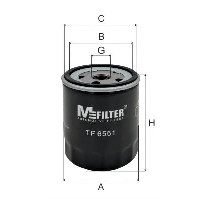 Bilde av Oljefilter MFILTER TF 6551