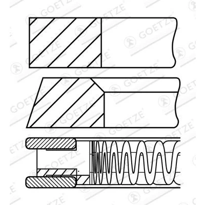 Bilde av GOETZE ENGINE 08 428500 00 Stempelringsett 96