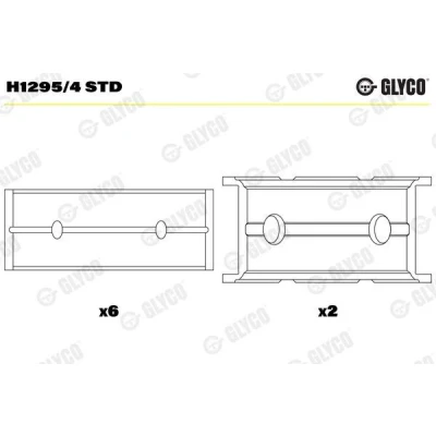 Bilde av GLYCO H1295/4 STD Veivaksellager