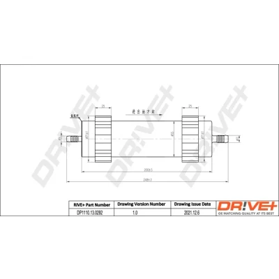 Bilde av Dr!ve+ DP1110.13.0292 Drivstoffilter ledningsfilter 9 11 AUDI: A6 C7 Allroad, A7 Sportback, Avant