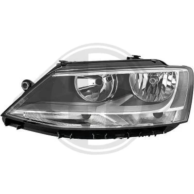 Bilde av DIEDERICHS 2233081 Frontlykter venstre H7/H7 Halogen for høyrekjøring med elektromotor