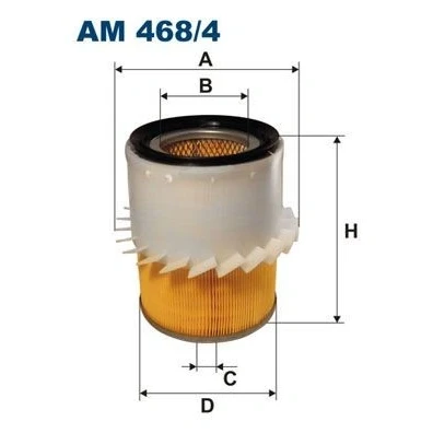 Bilde av FILTRON AM 468/4 Luftfilter 197 158 Filterinnsats MITSUBISHI: L200 III Pick up, PAJERO 2, 3