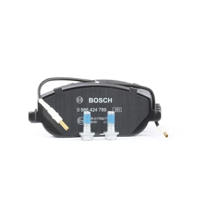 Bilde av BOSCH 0 986 424 789 Bremseklosser Low Metallic med integrert slitasjesensor antihyle blikk, skruer tilbehør PEUGEOT: 807, Expert I Van