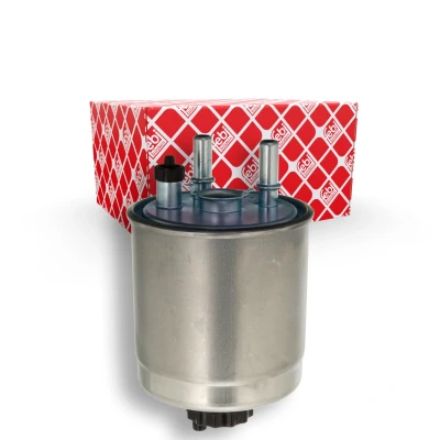 Bilde av FEBI BILSTEIN 100370 Drivstoffilter ledningsfilter, med tappeplugg for vann, tilkobling vannsensor RENAULT: LAGUNA 3 Grandtour
