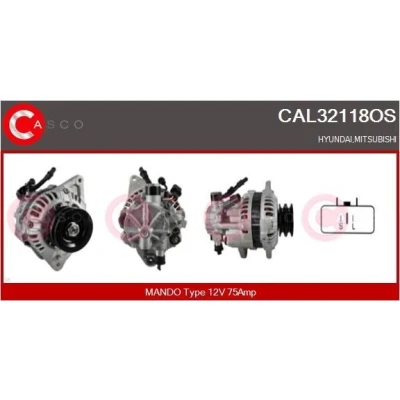 Bilde av CASCO Generator 12V 80A CPA0094 med integrert regulator CAL15140AS