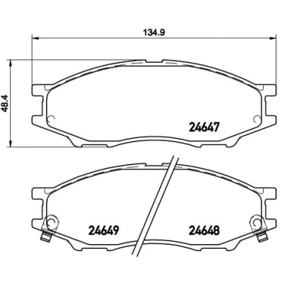 Bilde av BREMBO P 56 083 Bremseklosser med akustisk slitasjevarsel uten tilbehør