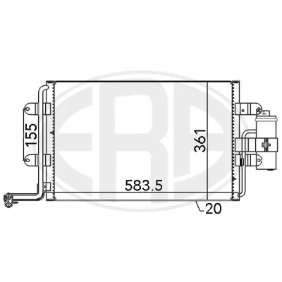 Bilde av ERA 667062 Kondensator med tørker SEAT: Leon I Hatchback, VOLKSWAGEN: Golf 4