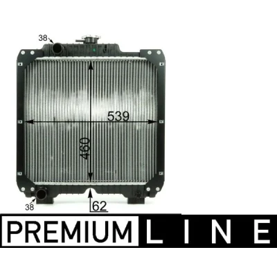Bilde av MAHLE ORIGINAL CR 1926 000P Radiator 460 539 62 med ramme Kjøleribber loddet