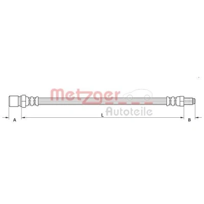 Bilde av METZGER 4110575 Bremseslange bakaksel, senter 450 MERCEDES BENZ: G Klasse SUV, Cabrio