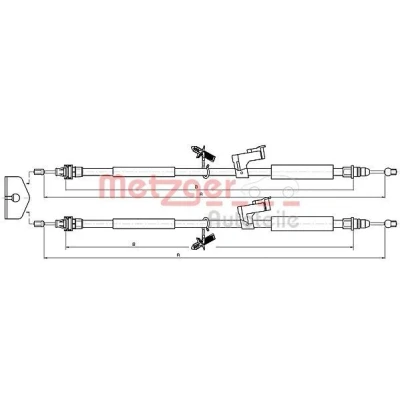 Bilde av METZGER 10.5368 Bremsekabel bak 1830/1700+1873/1745 COFLE FORD: Focus 2 Kombi,
