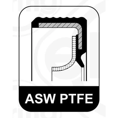 Bilde av ELRING 354.390 Veivaksel Tetningsring med monteringshylse PTFE (polytetrafluoretylen)/ACM (polyacryl kautsjuk)