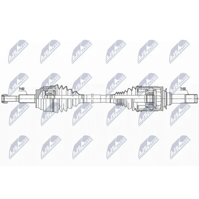 Bilde av Drivaksel, Bakaksel, Framaksel høyre, venstre, dodge durango, jeep grand cherokee iv, 52123524AA, 52123524AB, 52123524AC