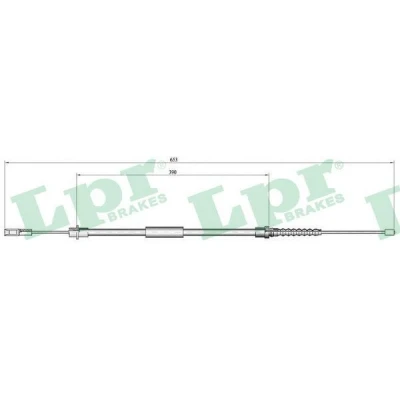 Bilde av LPR C0645B Bremsekabel 635/386 Skivebrems