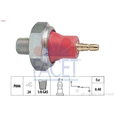 Bilde av FACET 7.0015 Oljetrykkbryter 1/8 GAS Made in Italy OE Equivalent OPEL: Corsa C Hatchback, B Combo Varebil / Stasjonsvogn