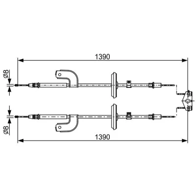 Bilde av BOSCH 1 987 482 459 Bremsekabel 1390, 1390