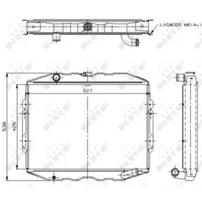 Bilde av NRF 504115 Radiator 610 415 53 Kjøleribber loddet