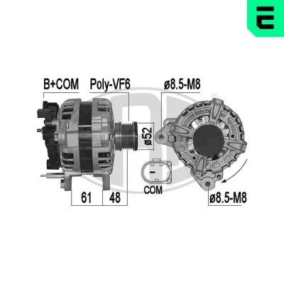 Bilde av ERA 209571A Dynamo 14V 140A VOLKSWAGEN: Golf 7