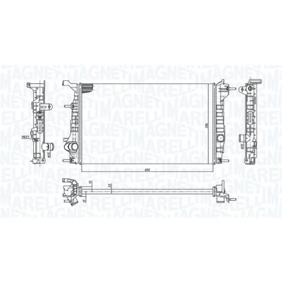 Bilde av MAGNETI MARELLI 350213199200 Radiator 650 368 26 Kjøleribber loddet