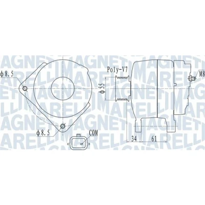 Bilde av MAGNETI MARELLI 063732054010 Dynamo 14V 110A
