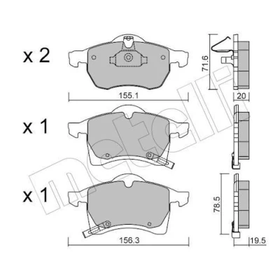 Bilde av Bremseklosser sett, Framaksel, opel,vauxhall, 1605009, 1605035, 1605957, 90544001, 9192157, 9195145