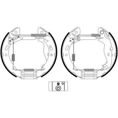 Bilde av TEXTAR Shoe Kit Pro 84069200 bremsesett, trommebremse med hjulsylinder brems, justering FORD: FIESTA 6