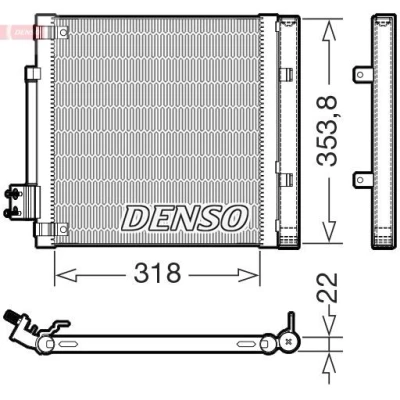 Bilde av DENSO DCN99082 Kondensator 318mm TESLA: Model S