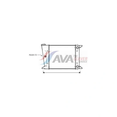 Bilde av PRASCO VN2002 Radiator Aluminium 430 322 32 Kjøleribber satt sammen mekanisk VOLKSWAGEN: GOLF 1