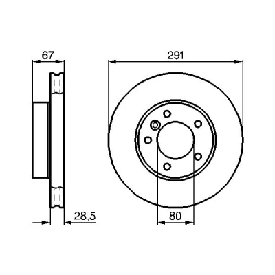 Bilde av BOSCH 0 986 478 691 Bremseskiver 291 28,2 5 120,65 ventilert, innvendig ventilert oljet JAGUAR: XJ Sedan