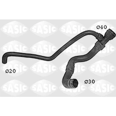 Bilde av SASIC SWH6832 Radiatorslange nedre venstre AUDI: A4 B5 Avant, Sedan, A6 C4 Avant