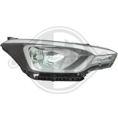 Bilde av DIEDERICHS 6807080 Frontlykter høyre H4 uten motor for høydejustering hovedlys