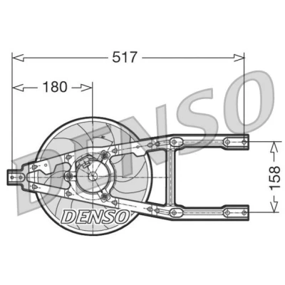 Bilde av DENSO DER09012 Kjølevifte 260 12 100 FIAT: Seicento / 600 Hatchback