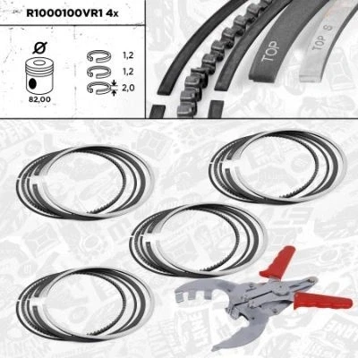 Bilde av Stempelringsett, alfa romeo,fiat,lancia, 71717375, 71737072