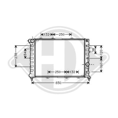 Bilde av DIEDERICHS DCM1347 Radiator Aluminium 580 395 24 Climate