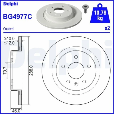 Bilde av Bremseskive, Bakaksel, opel,vauxhall, 13517857, 13521008