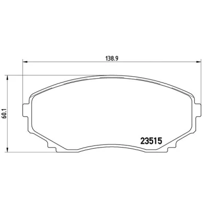 Bilde av BREMBO P 49 028 Bremseklosser med akustisk slitasjevarsel uten tilbehør MAZDA: MPV 2