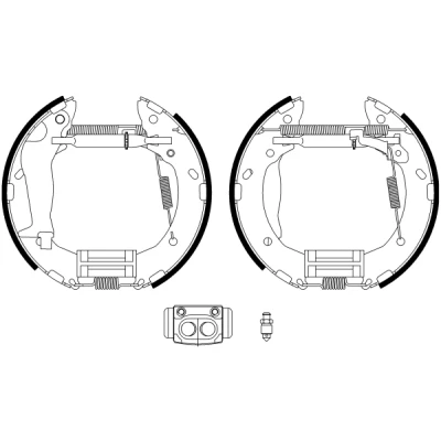 Bilde av TEXTAR Shoe Kit Pro 84063300 bremsesett, trommebremse med hjulsylinder brems, justering